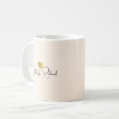 Naam Calligrafie Monogram Hart Koffiemok (Voorkant links)