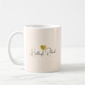 Naam Calligrafie Monogram Hart Koffiemok (Links)
