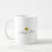 Naam Calligrafie Monogram Hart Koffiemok (Links)