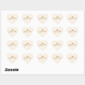 Naam Calligrafie Monogram Hart Sticker (Vel)