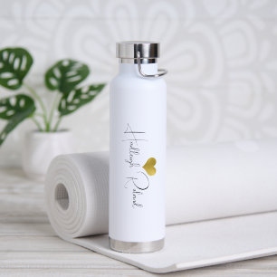 Naam Calligrafie Monogram Hart Waterfles