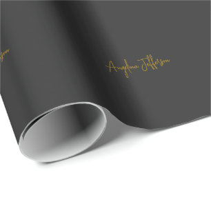 Naam Calligrafie Professioneel Elegant Gouden Kleu Cadeaupapier
