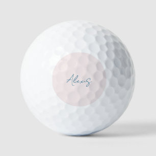 Naam Calligrafie Schrift Eenvoudig Gewone Pastel K Golfballen