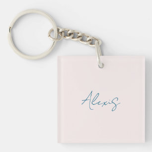 Naam Calligrafie Schrift Eenvoudig Gewone Pastel K Sleutelhanger