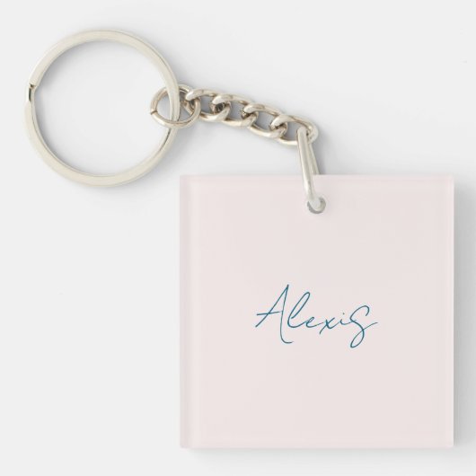 Naam Calligrafie Schrift Eenvoudig Gewone Pastel K Sleutelhanger (voorkant)