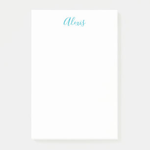 Naam Calligrafie Script Eenvoudig Eenvoudig Wit Bl Post-it® Notes