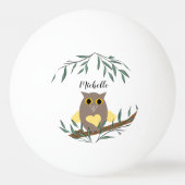 Naam cartoon Owl Pingpongbal (Achterkant)