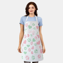 naam Cat Paw Prints en Heart Shaper Schort