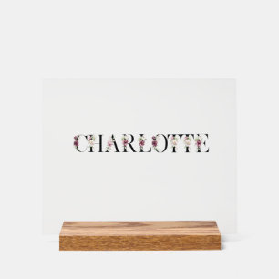 Naam Charlotte Acryl Bord