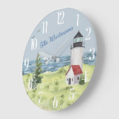 Naam charmant Waterverf vuurtoren kustscène Grote Klok (Hoek)