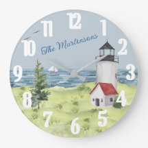 Naam charmant Waterverf vuurtoren kustscène