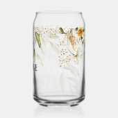 Naam, charmante witte gouden bloemdrop blikvorm glas (Links)