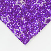 Naam cheerleader indigo paarse glitter sterren fleece deken (Hoek)