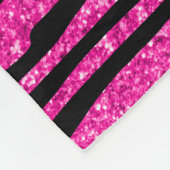 Naam cheerleader neon niet roze glitter zebra stri fleece deken (Hoek)