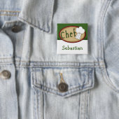 Naam chef-kok ID Vierkante Button 5,1 Cm (In situ)