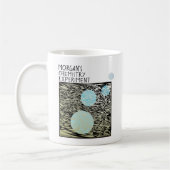 Naam Chemistry Experiment Blue Bubbles Black Funny Koffiemok (Links)
