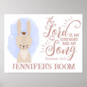 Naam Christelijk Leuk Konijnenkonijn Bijbelcitaat Poster (Voorkant)