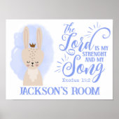 Naam Christelijk Leuk Konijnenkonijn Bijbelcitaat Poster (Voorkant)