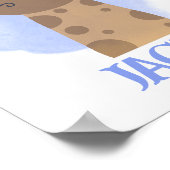 Naam Christelijk Leuke Baby Giraffe Bijbelcitaat Poster (Hoek)