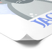 Naam Christelijk Schattig Baby Olifant Bijbelcitaa Poster (Hoek)