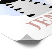 Naam Christelijk Schattig Baby Zebra Bijbelcitaat Poster (Hoek)