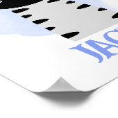 Naam Christelijk Schattig Baby Zebra Bijbelcitaat Poster (Hoek)