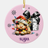 Naam Christmas Ornament Highland Koe (Voorkant)