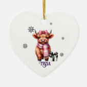 Naam Christmas Ornament Highland Koe (Voorkant)