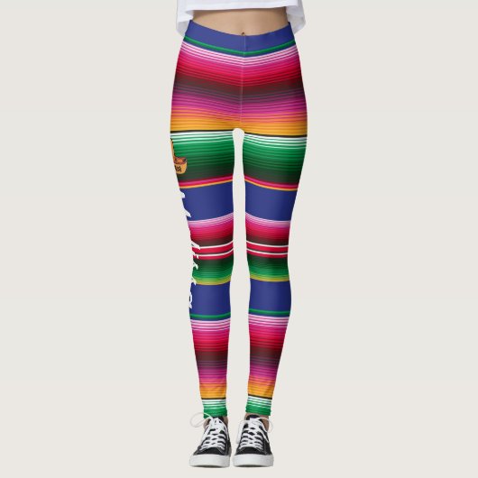 NAAM Cinco de Mayo Serape Blanket Pattern Leggings (Voorkant)