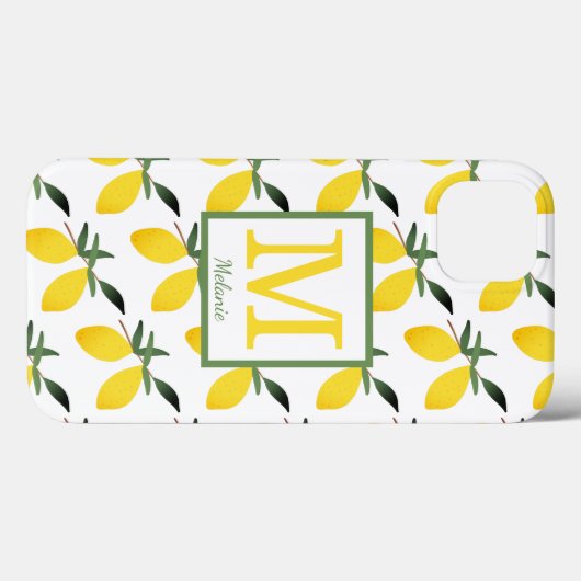 Naam Citrus Monogram Case-Mate iPhone Case (Achterkant (horizontaal))