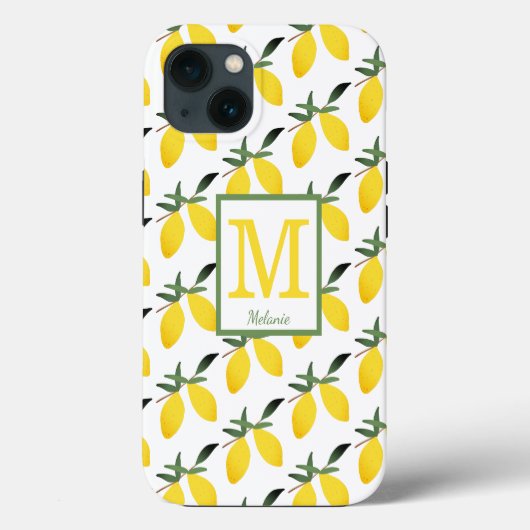 Naam Citrus Monogram Case-Mate iPhone Case (Achterkant)