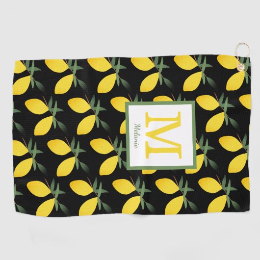 Naam Citrus Monogram Golfhanddoek (Horizontaal)