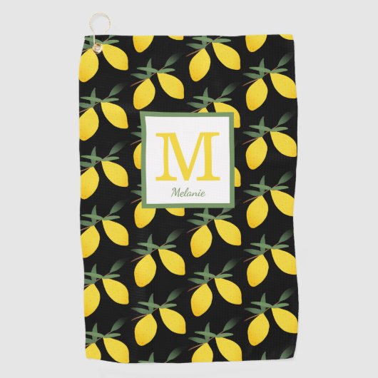 Naam Citrus Monogram Golfhanddoek (Voorkant)