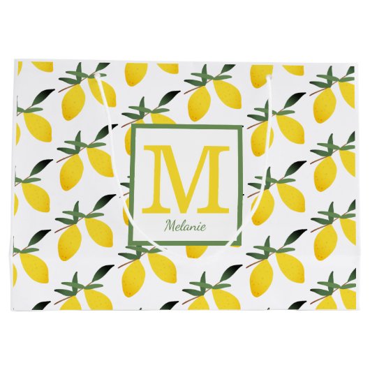 Naam Citrus Monogram Groot Cadeauzakje (Achterkant)