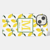 Naam Citrus Monogram iPhone Hoesje (Achterkant horizontaal)