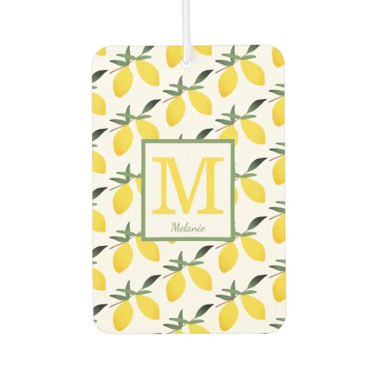 Naam Citrus Monogram Luchtverfrisser (Voorkant)