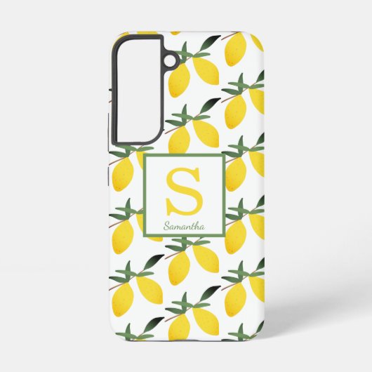 Naam Citrus Monogram Samsung Galaxy Hoesje (Achterkant)