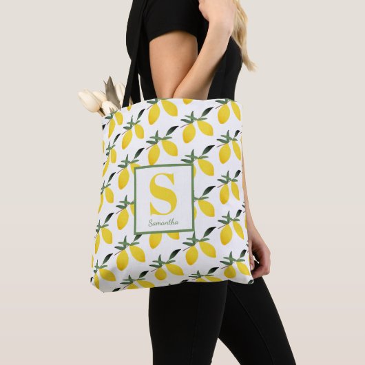 Naam Citrus Monogram Tote Bag (Dichtbij)