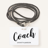 Naam coach badge (Voorkant met draagriem)