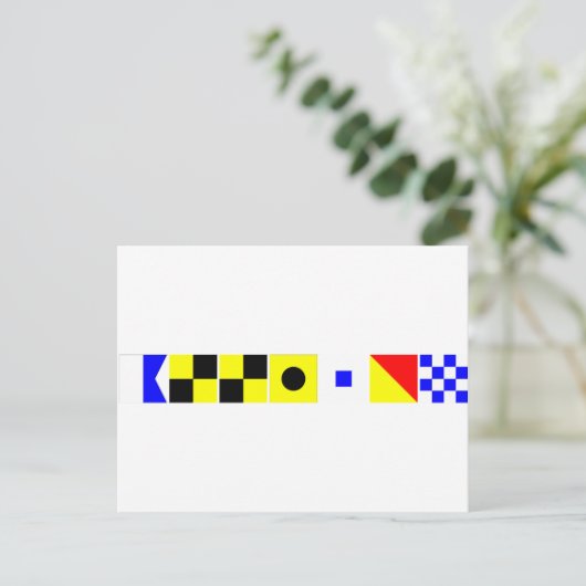 Naam code Allison Briefkaart (Staand voorkant)