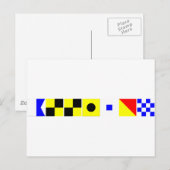 Naam code Allison Briefkaart (Voorkant / Achterkant)