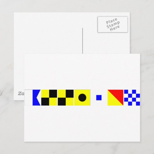 Naam code Allison Briefkaart (Voorkant / Achterkant)