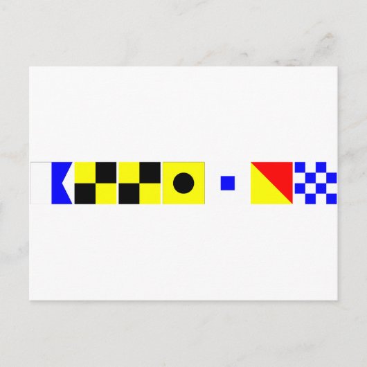 Naam code Allison Briefkaart (Voorkant)