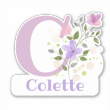 Naam Colette & Initiaal met Floral Design