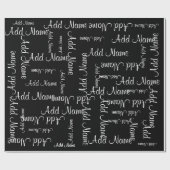 Naam Collage Gift Sjabloon Cadeaupapier (Vlak)