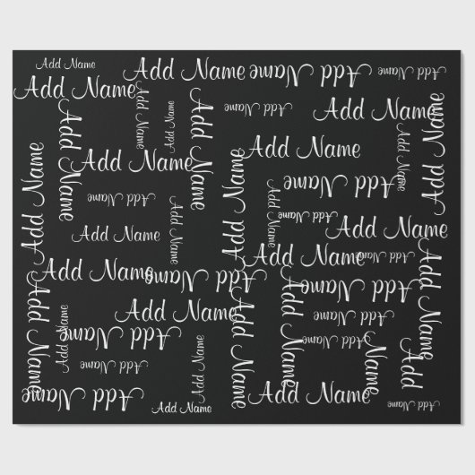 Naam Collage Gift Sjabloon Cadeaupapier (Vlak)