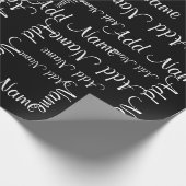 Naam Collage Gift Sjabloon Cadeaupapier (Hoek)