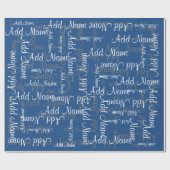 Naam Collage Gift Sjabloon Cadeaupapier (Vlak)