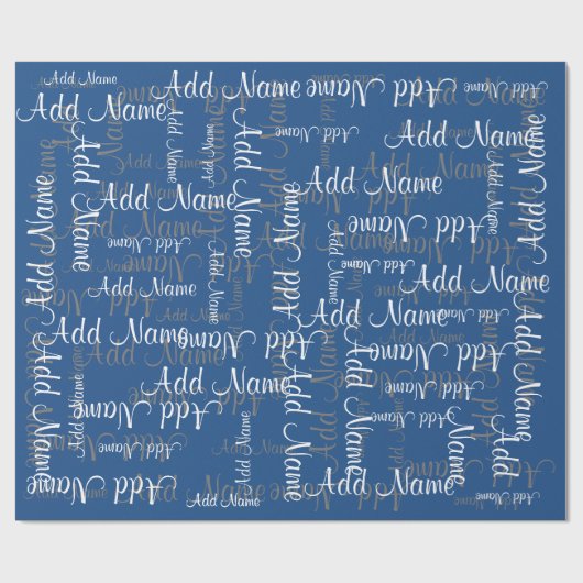 Naam Collage Gift Sjabloon Cadeaupapier (Vlak)