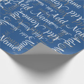 Naam Collage Gift Sjabloon Cadeaupapier (Hoek)